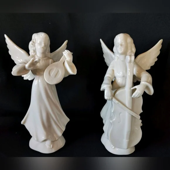 Karl-Heinz Klette Porcelain Angel Orchestra Set of 8 Figurines Germany - Picture 4 of 10